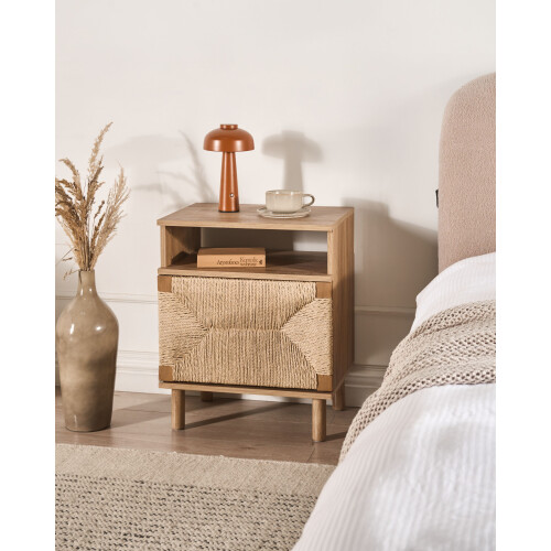 Beliani Bedside Table BONDI Light Brown 1