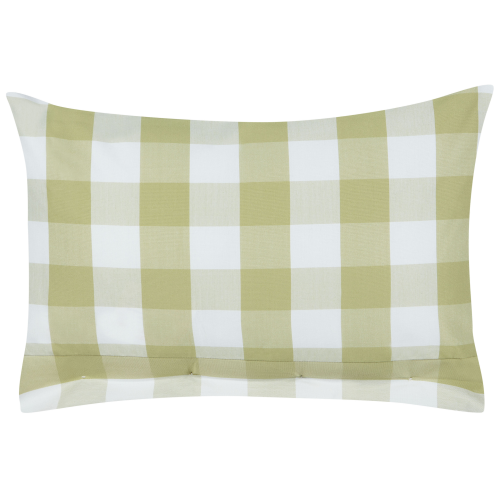 Beliani Throw Cushion TAMNINE 40 x 60 cm Light Green Checked 1