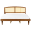 Beliani Bed with LED Rattan VARZY 180 x 200 cm (EU Super King) Brown 4