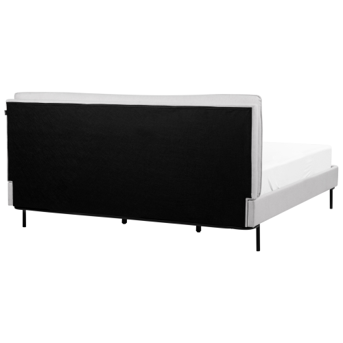 Beliani Bed Fabric CORIO 180 x 200 cm (EU Super King) Light Grey 1