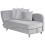 Beliani Left-Hand Chaise Longue MERI with Storage Velvet Light Grey 4
