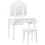 Beliani Dressing Table with Mirror and Stool LUMIERE White 4