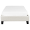 Beliani Bed without Headboard Fabric ROANNE 90 x 200 cm (EU Single) Off-White 3