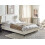 Beliani Bed without Headboard Fabric ROANNE 140 x 200 cm (EU Double) Off-White 2