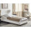 Beliani Bed without Headboard Fabric ROANNE 90 x 200 cm (EU Single) Light Grey 4
