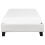 Beliani Bed without Headboard Fabric ROANNE 90 x 200 cm (EU Single) Light Grey 3