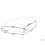 Beliani Bed without Headboard Fabric ROANNE 140 x 200 cm (EU Double) Off-White 3