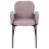 Beliani Set of 2 Dining Chairs ALBEE Fabric Pink 3