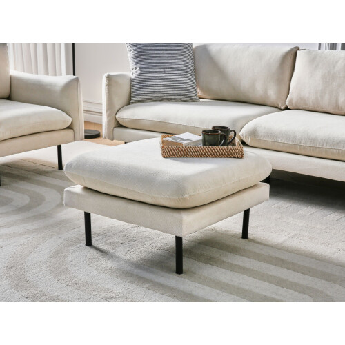 Beliani Ottoman VINTERBRO Fabric Light Beige 1