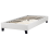 Beliani Bed without Headboard Fabric ROANNE 90 x 200 cm (EU Single) Light Grey 2