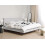 Beliani Bed Fabric CORIO 180 x 200 cm (EU Super King) Light Grey 3