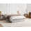 Beliani Ottoman Bed without Headboard DINAN Fabric Light Grey 140 x 200 cm (EU Double) 2