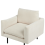 Beliani Armchair VINTERBRO Fabric Light Beige 4