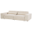 Beliani Modular Sofa 2 Seater HELLNAR with Ottoman Velvet Light Beige 4