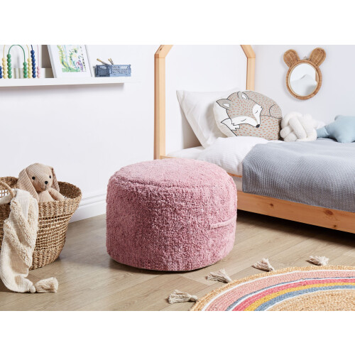 Beliani Pouffe KANDHKOT Cotton Pink 2
