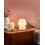 Beliani Table Lamp LOBO Glass White 2