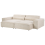 Beliani Modular Corner Sofa 3 Seater HELLNAR with Ottoman Velvet Light Beige Right Hand 2