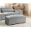 Beliani Ottoman HELLNAR Fabric Grey 2