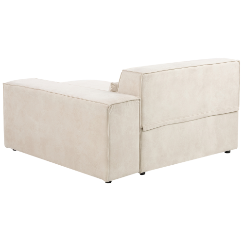 Beliani Left-Hand Chaise Longue HELLNAR Velvet Light Beige 2