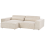 Beliani Modular Sofa 2 Seater HELLNAR with Ottoman Velvet Light Beige 2