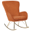 Beliani Rocking Chair ANASET Boucle Orange 5