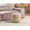 Beliani Pouffe RESAFA Jute White Beige 2