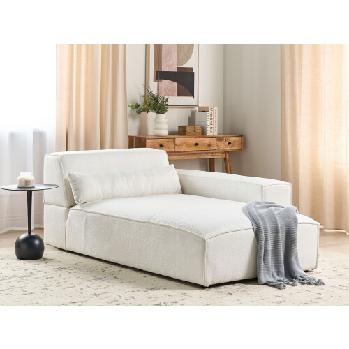 Beliani Left-Hand Chaise Longue HELLNAR Boucle Off-White 1