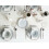 Beliani Set of 12 Dinnerware CHIVES Stoneware Light Grey 2