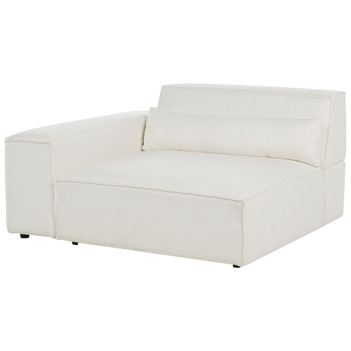 Beliani Corner Seat HELLNAR Right Hand Off-White Boucle 1