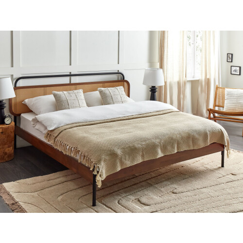 Beliani Blanket CHAOHANI Fabric 150 x 200 cm Beige 1
