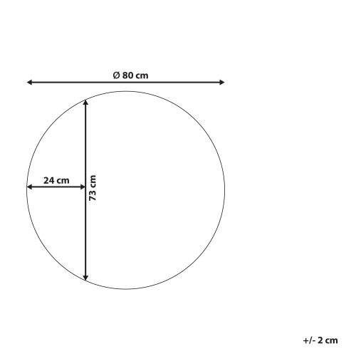 Beliani Wall Mirror CHARRON 80 cm 80 cm Rose Gold 2
