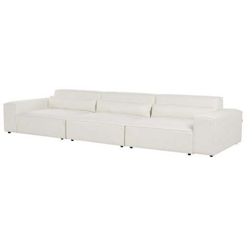 Beliani Modular Sofa 3 Seater HELLNAR Off-White Boucle 2