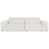 Beliani Modular Sofa 2 Seater HELLNAR Off-White Boucle 6