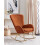 Beliani Rocking Chair ANASET Boucle Orange 2