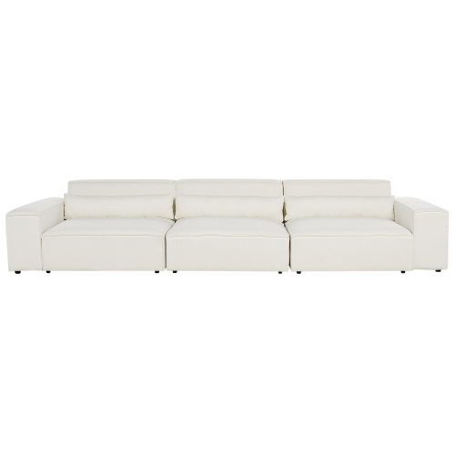 Beliani Modular Sofa 3 Seater HELLNAR Off-White Boucle 1