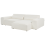 Beliani Modular Corner Sofa 3 Seater HELLNAR Left Hand Off-White Boucle 3