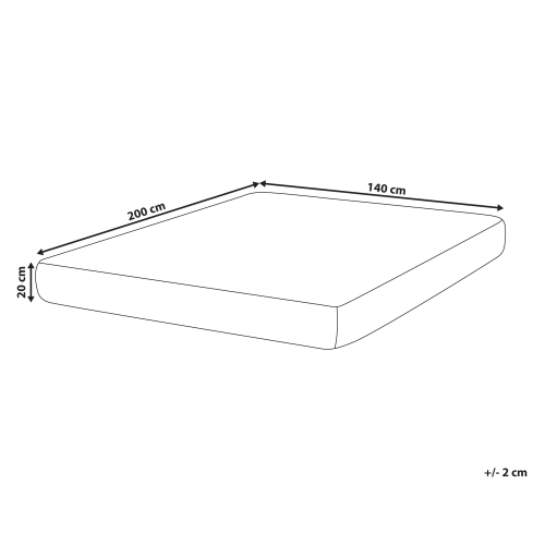 Beliani Memory Foam Pocket Spring Mattress SILENT HYBRID 7 PLUS H2/3 Medium 140 x 200 cm (EU Double) 2