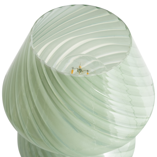 Beliani Table Lamp LOBO Glass Green 2