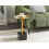 Beliani Side Table COLIBRI Metal Gold 5