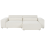 Beliani Modular Corner Sofa 3 Seater HELLNAR Left Hand Off-White Boucle 2