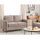 Beliani Sofa 2 Seater MARE with Storage Fabric Taupe 2