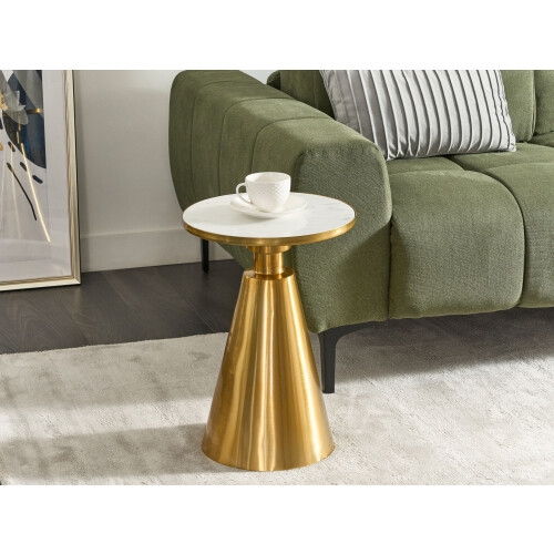 Beliani Side Table ANDRES Metal Gold 1