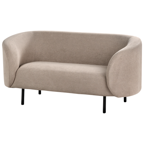 Beliani Sofa 2 Seater LOEN Fabric Taupe 1