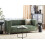 Beliani Sofa 3 Seater FLORO Chenille Light Green 2