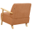 Beliani Armchair LESJA Fabric Orange 5