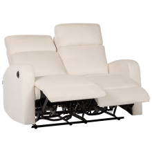 Electric Recliner Sofa 2 Seater VERDAL Velvet Off-White