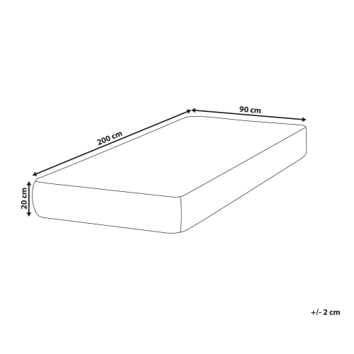 Beliani Memory Foam Pocket Spring Mattress DRIFT H2/3 Medium 90 x 200 cm (EU Single) 2