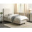 Beliani Adjustable Bed Fabric CASTELLAN 80 x 200 cm (EU Small Single) Light Beige 2