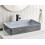 Beliani Countertop Basin ARTAJ 610 x 350 mm Ceramic Grey Concrete Effect 2