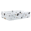 Beliani Countertop Basin NULES 510 x 340 mm Ceramic Terrazzo Effect White 4
